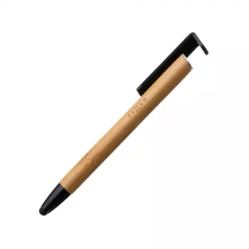 Pildspalva ar irbuli un statīvu FIXED FIXPEN-BA Bamboo — 3-in-1 pildspalva, skārienjūtīgais irbulis un iebūvēts galda statīvs