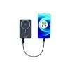 Port Designs 907005 10000 mAh bezvadu uzlādes ārējais akumulators, melns