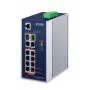 Pārvaldāms slēdzis PLANET IGS-4215-8P2T2S — 10x Gigabit RJ-45, 2x SFP, 8x PoE+ (240W), 48–56V DC, L2/L4, IP30, DIN/sienas stiprinājums