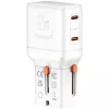 Ceļojumu lādētājs World 65W USB-C + USB-A balts