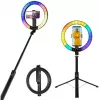 LogiLink viedtālruņa gredzenveida lampa ar selfiju statīvu, DM 20 cm (AA0156)