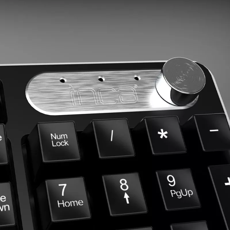 Inca IWS-549U Tastatūra ar peli iekļautu Biroja RF Bezvadu USB QWERTY Turku Melna