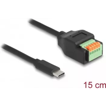 DeLOCK USB 2.0 kabelis USB Type-C vīrišķais – spaiļu bloka adapteris 15 cm