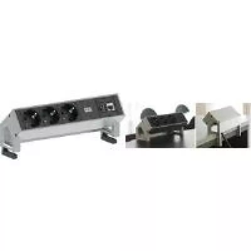 Barošanas pagarinātājs Bachmann 3x Schuko 1x CAT6 1x USB3.0 1,5 m
