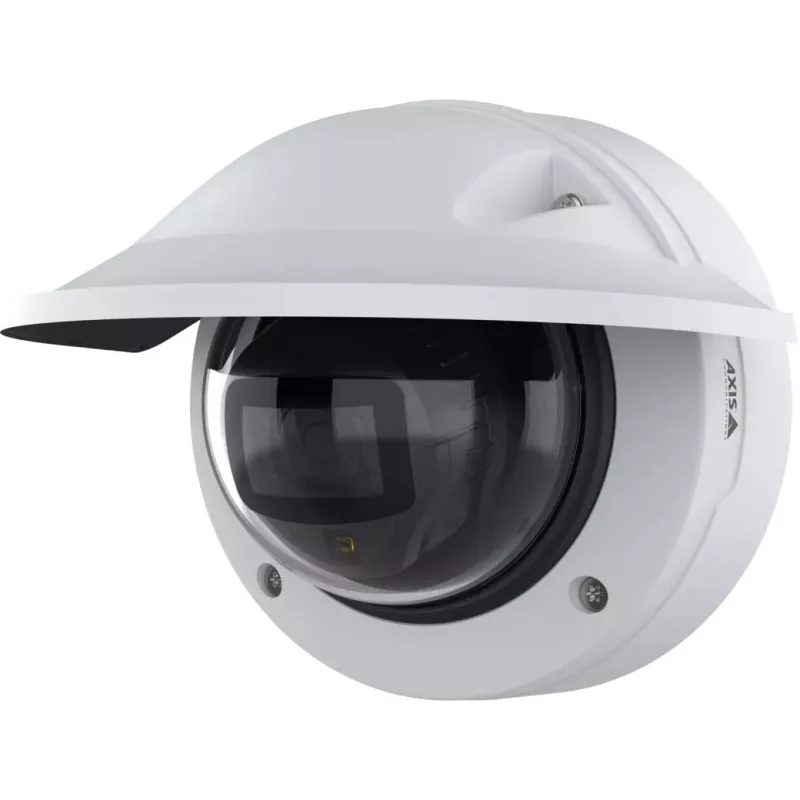 IP drošības kamera Axis P3278-LVE — kupola, 3840×2160, iekštelpām un ārtelpām, griestu/sienas stiprinājums, 1/1,8 collu CMOS, 0,03 lx, 103° H