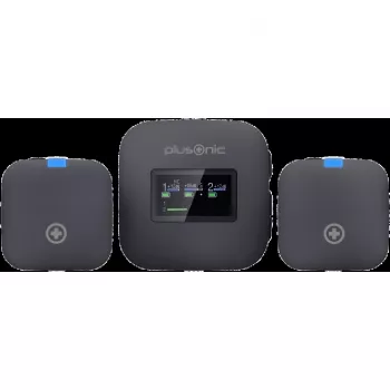 Bezvadu mikrofonu komplekts Plusonic PS-TDS8 ar USB‑C, Lightning un 3.5mm savienojamību