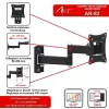 Turētājs TV LCD/LED 10-27 15KG AR-82 regulējams vertikāli/horizontāli 28cm