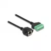 DeLOCK RJ45 kabelis Cat.6 spraudnis uz spaiļu bloka adapteris 1 m