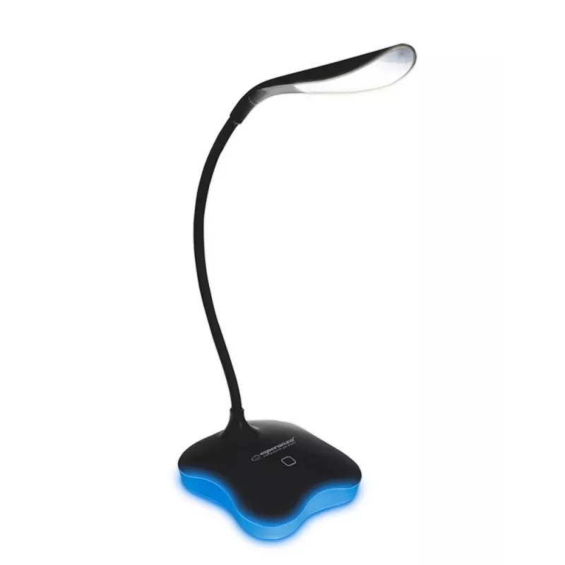 Galda lampa ESPERANZA ELD105K MIMOSA — LED galda lampa ar nakts gaismu, melna