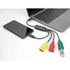 DeLOCK 4 portu USB 2.0 kabeļa centrmezgls USB Type-C uz 3 x USB-A sievišķā + 1 x USB-C vīrišķā