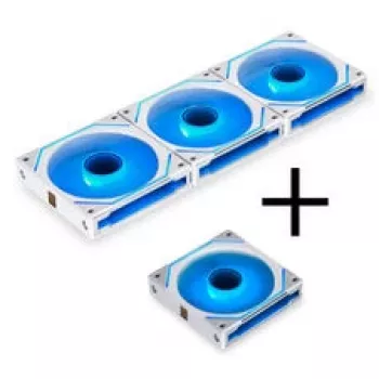 Lian Li UNI FAN SL-INF 120 ARGB Reverse Blade PWM 4-Pack, Balts