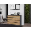 Kumode top e shop M8 140 ANT/ART — 8 atvilktnēm, Antracīta/Ozola, 1380×400×970 mm, Skaidu plātne