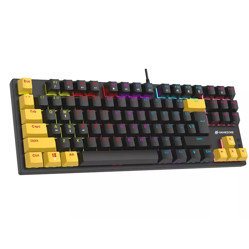 Tracer HORNET 87 tastatūra ar peli Gaming USB QWERTY angļu melna, dzeltena