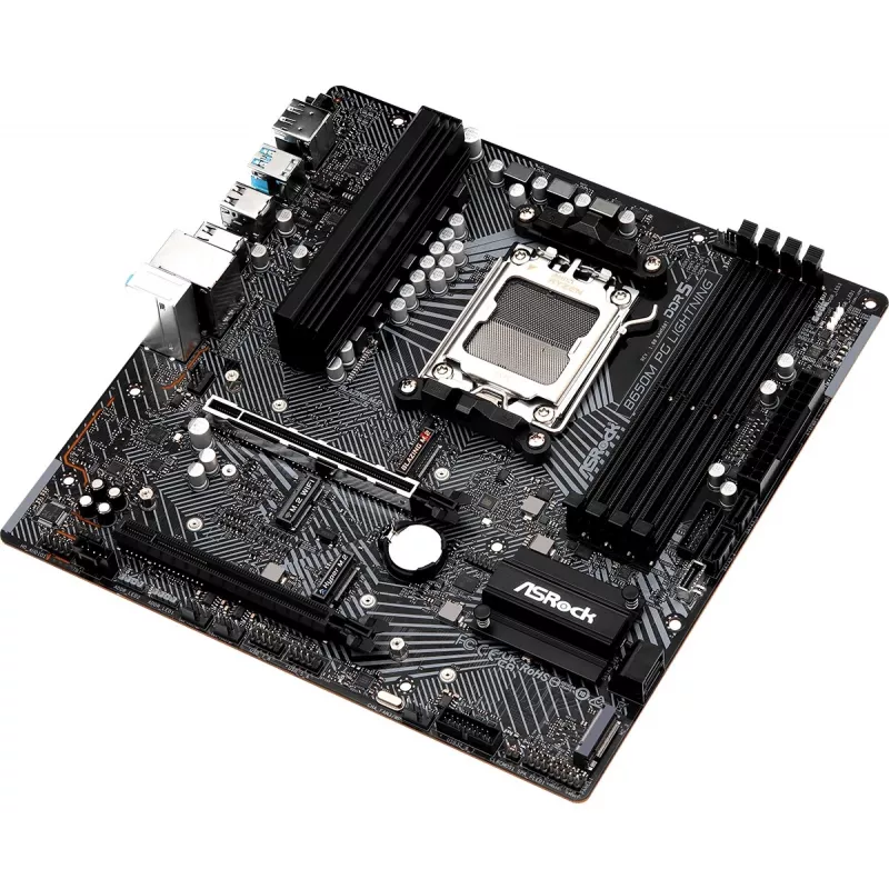 ASRock B650M PG Lightning AM5 Micro-ATX mātesplate