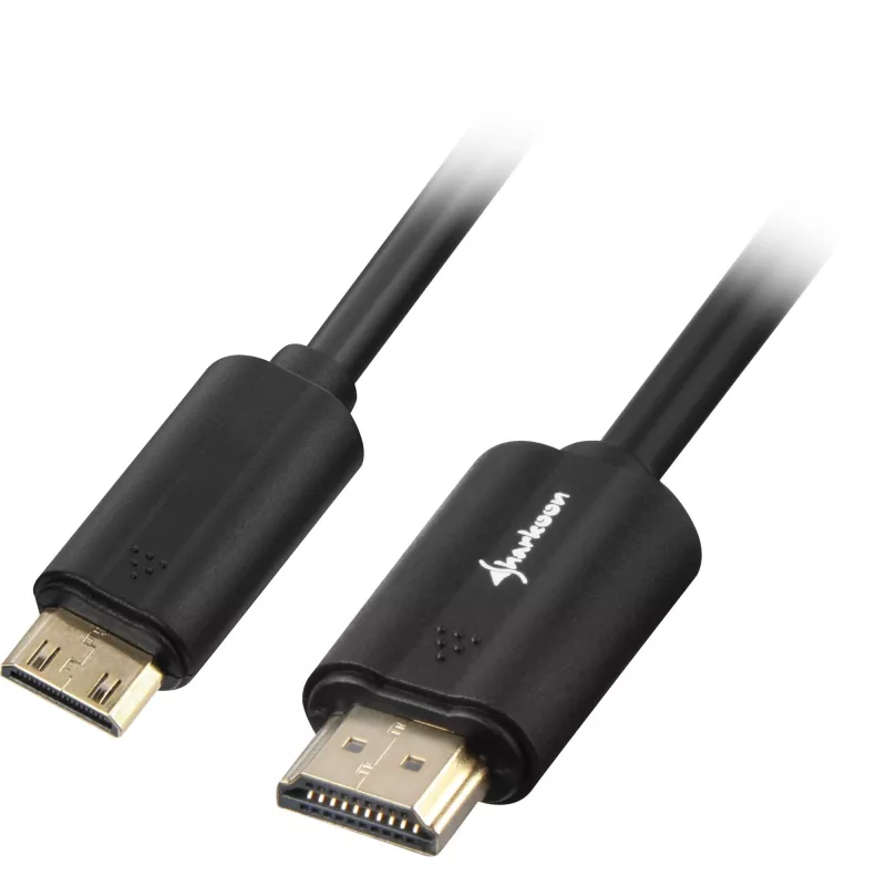 Adaptera kabelis HDMI spraudnis > mini HDMI spraudnis (melns, 1 metrs, HDMI 4K)