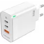 PEDEA Fast Charger„Triple“ 65W GaN USB-C PD USB-A balts - barošanas bloks - USB Type C