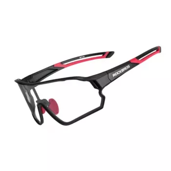 Rockbros 10135 UV400 fotohromiskas riteņbraukšanas brilles, melnas un sarkanas