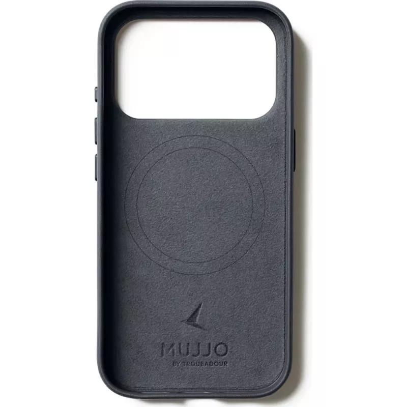 Mujjo Full Leather Case MagSafe vāciņš priekš iPhone 17 Pro pelēka