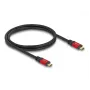 DeLOCK USB kabelis USB Type-C vīriešu uz vīriešu 10 Gbps PD 3.0 100 W 1 m sarkans metāla