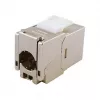 Ekranēts Cat.6A plāns Keystone savienotājs, EQUIP 767223, bez instrumentiem, RJ-45, plakans, sudraba, 8 gab.
