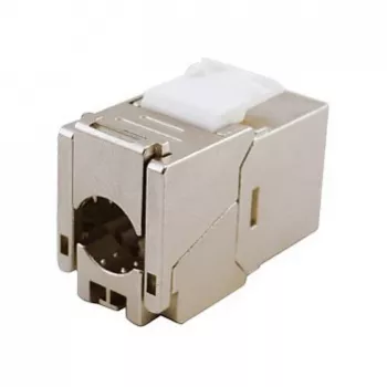 Ekranēts Cat.6A plāns Keystone savienotājs, EQUIP 767223, bez instrumentiem, RJ-45, plakans, sudraba, 8 gab.