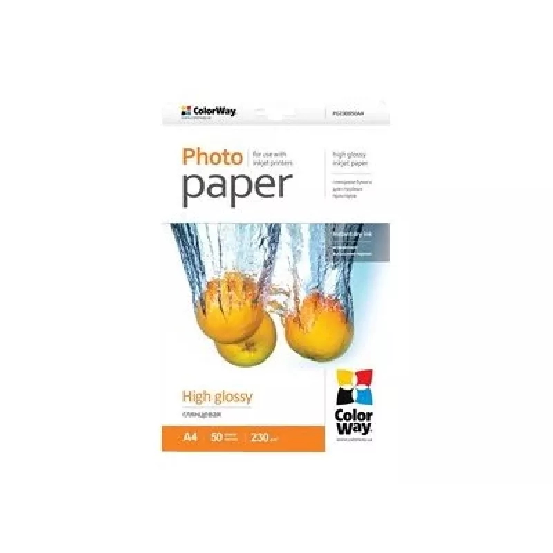 Fotopapīrs A4 ColorWay PG230050A4, 230 g/m², 50 loksnes