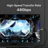 HDMI vads Unitek C11085GY01-15M — HDMI Type A to A, 30 m, HDMI 2.1, 8K@60Hz, 4K@144Hz, zeltīti kontakti, melns