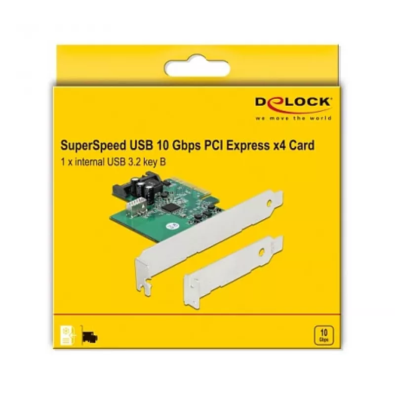 DeLOCK PCI Express x4 karte uz 1 iekšējo USB 3.2 Gen 2 key B 20-pin ligzdu