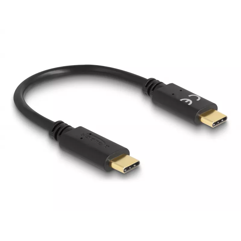 DeLOCK USB Type-C uzlādes kabelis 15 cm PD 5 A ar E-Marker