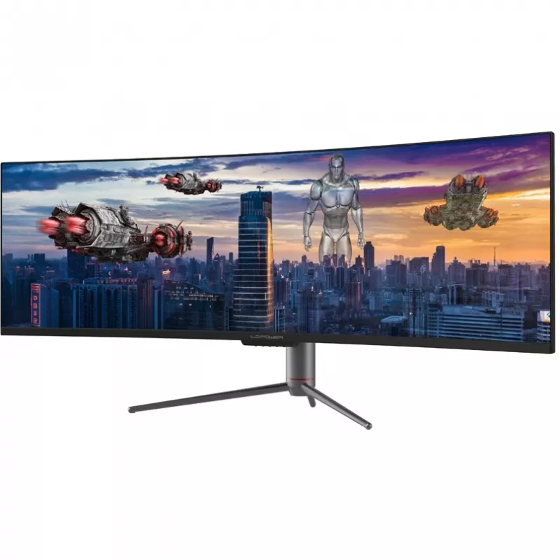 LC-Power LC-M49-DQHD-120-C-Q LED displejs 124,5 cm (49 inch) 5120 x 1440 pikseļi UltraWide Quad HD QLED Melns (LC-M49-DQHD-120-C-Q)