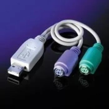 VALUE tastatūras/peles adapteris - USB Type A, 4 kontaktu (vīr.) - PS/2, 6 kontaktu (siev.)