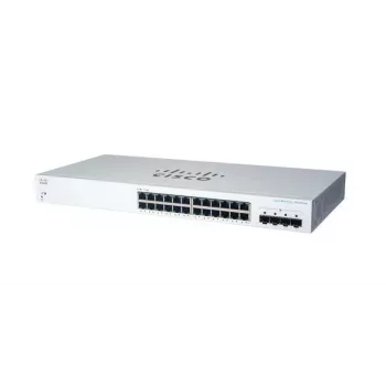 Pārvaldāms L2 Gigabitu Ethernet slēdzis Cisco CBS220-24T-4G — 24x 10/100/1000 RJ-45, 4x SFP, 1U, 56 Gbit/s