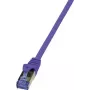 LogiLink CQ303VS RJ45 tīkla kabelis, savienojuma kabelis CAT 6a S/FTP 1,00 m violets, liesmu slāpējošs, bez halogēna