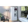 Biroja grāmatu skapis Top e Shop RS-80 BILY BIEL, balta skaidu plātne, 7 plaukti, 800×350×1800 mm