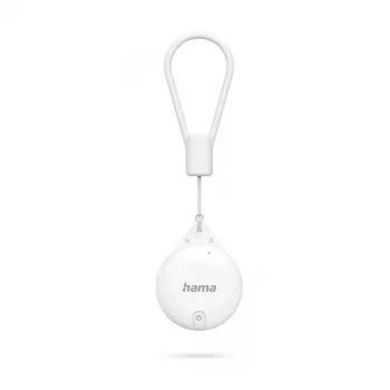 HAMA Item Finder 00185815 Bluetooth Apple Find My lietotnei, balts — izsekotājs personisko priekšmetu atrašanai