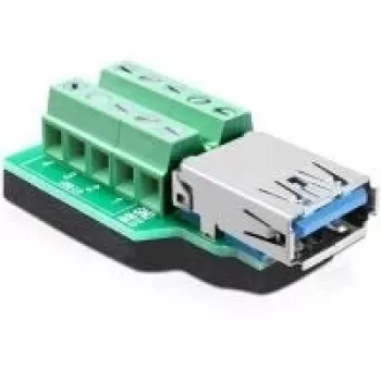 Kabeļu savienotāja adapteris DeLOCK 65370 USB 3.0-A 10p melns zaļš sudrabains
