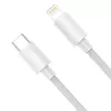 Baseus Simple Wisdom Data kabelis Kit USB-C to Lightning PD 20W (2GAB/KOMPLEKTS) 1.5m Balts