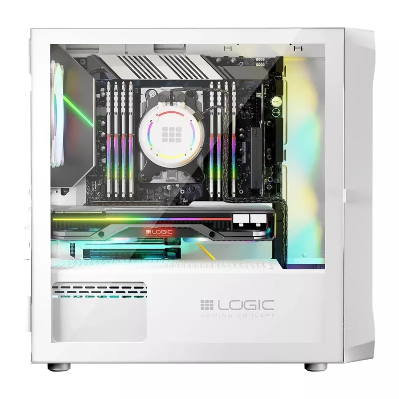 Logic PORTOS ARGB MINI USB 3.0 korpuss balts