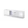 Cama TV skapis QIU 200 MDF balts glancēts/balts glancēts