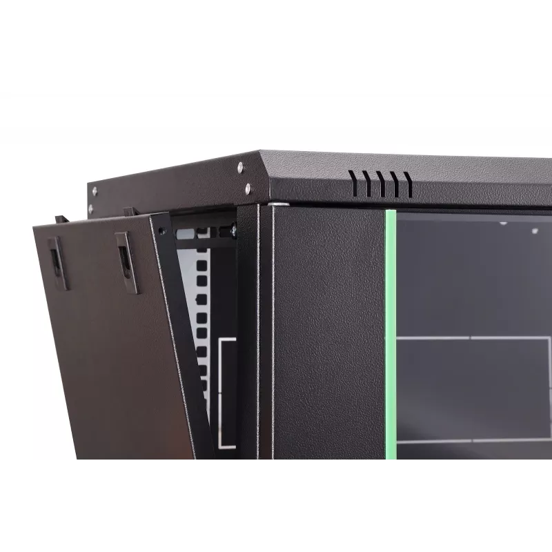 Pie sienas stiprināms 19 collu statīva skapis DIGITUS Dynamic-N DN-37101 — 7U, 600x450 mm, IP20, atslēgas slēdzene, nesamontēts