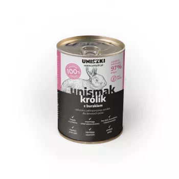 UNISZKI Unismak Trusis 400 g — truša receptūras pilnvērtīga barība pieaugušiem suņiem