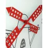 NeXtime klok 8807 Windmil, Ø30 cm, Sienas, Balts/ Melns/ Sarkans