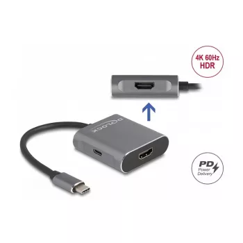 DeLOCK USB Type-C sadalītājs DP Alt Mode uz 2 x HDMI MST 3840x2160