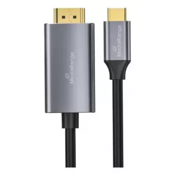 USB-C uz HDMI video adaptera kabelis MediaRange MRCS217 1,8 m, USB-C (DisplayPort alternatīvais režīms) uz HDMI izeju