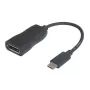 DisplayPort Alt Mode USB-C uz DisplayPort kabelis Garbot 15 cm USB 3.1 vīrišķais uz sievišķo melns