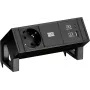 Bachmann DESK2 1x CEE7/3 USB A/C lādētājs, melns (902.9109)