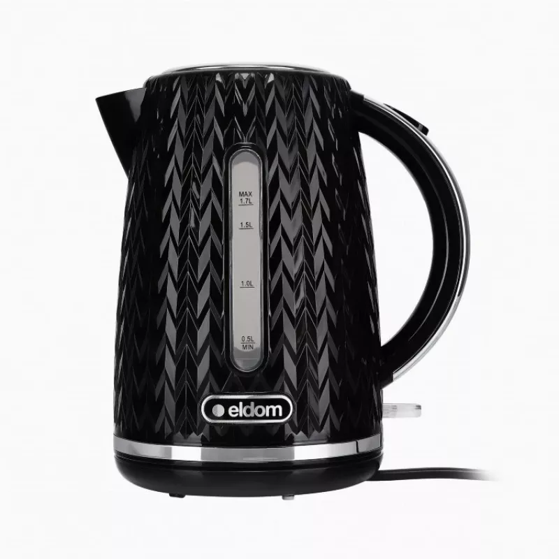 NELO tējkanna, tilpums 1,7 l, jauda 2000 W, melna