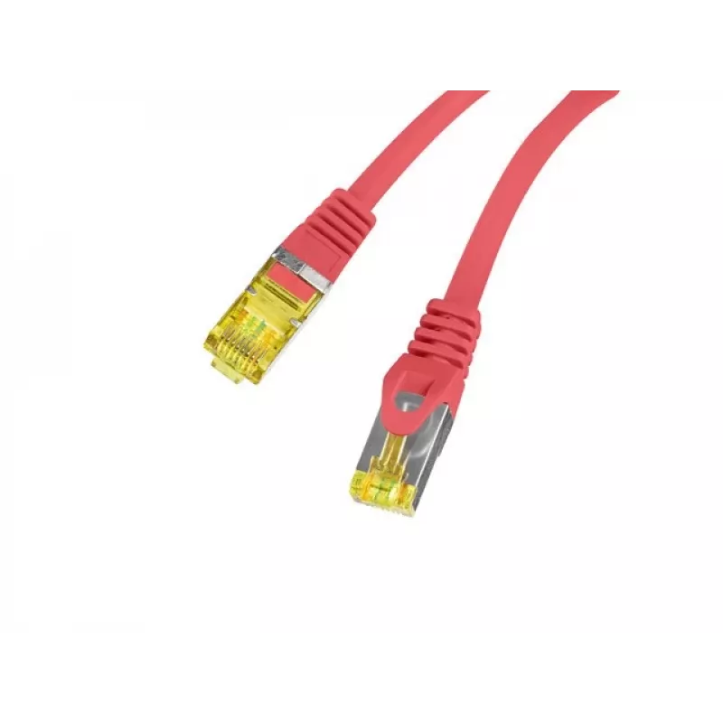 Tīkla kabelis Lanberg PATCHCORD KAT.6A S/FTP LSZH CU 0.5M sarkans