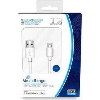 Lightning kabelis MediaRange MRCS178 1 m, balts