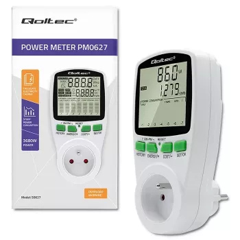 Jaudas mērītājs QOLTEC PM0627 3680W ar vēsturi — QOLTEC PM0627 3680W
